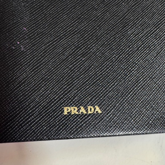 Prada Saffiano Leather Diario 2013 Planner Agenda Black Gold - Picture 3 of 5